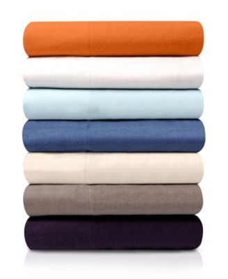 Paisley or Solid Flannel Cotton Deep Pocket Sheet Set