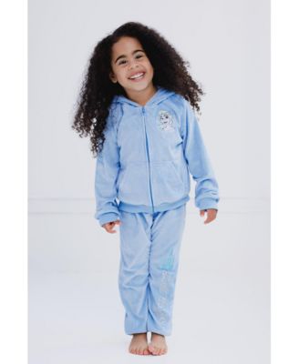 Toddler Girls Disney Minnie Mouse Velour Zip Up Hoodie and Jogger Pants Outfit Set