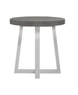 Round End Table Contemporary White