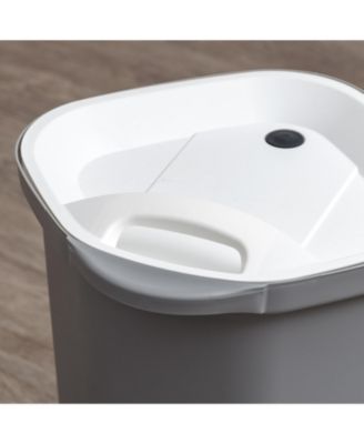 25 lbs Premium Airtight Dog Food Storage Container, Gray