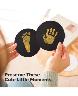 2pk Round Inkless Ink Pad for Baby Hand and Footprint Kit, Clean Touch Dog Paw, Dog Nose Print Kit, Baby & Pet Safe