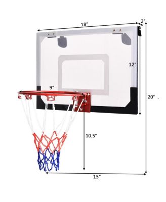 Over-The-Door Mini Basketball Hoop Includes Basketball & Hand Pump