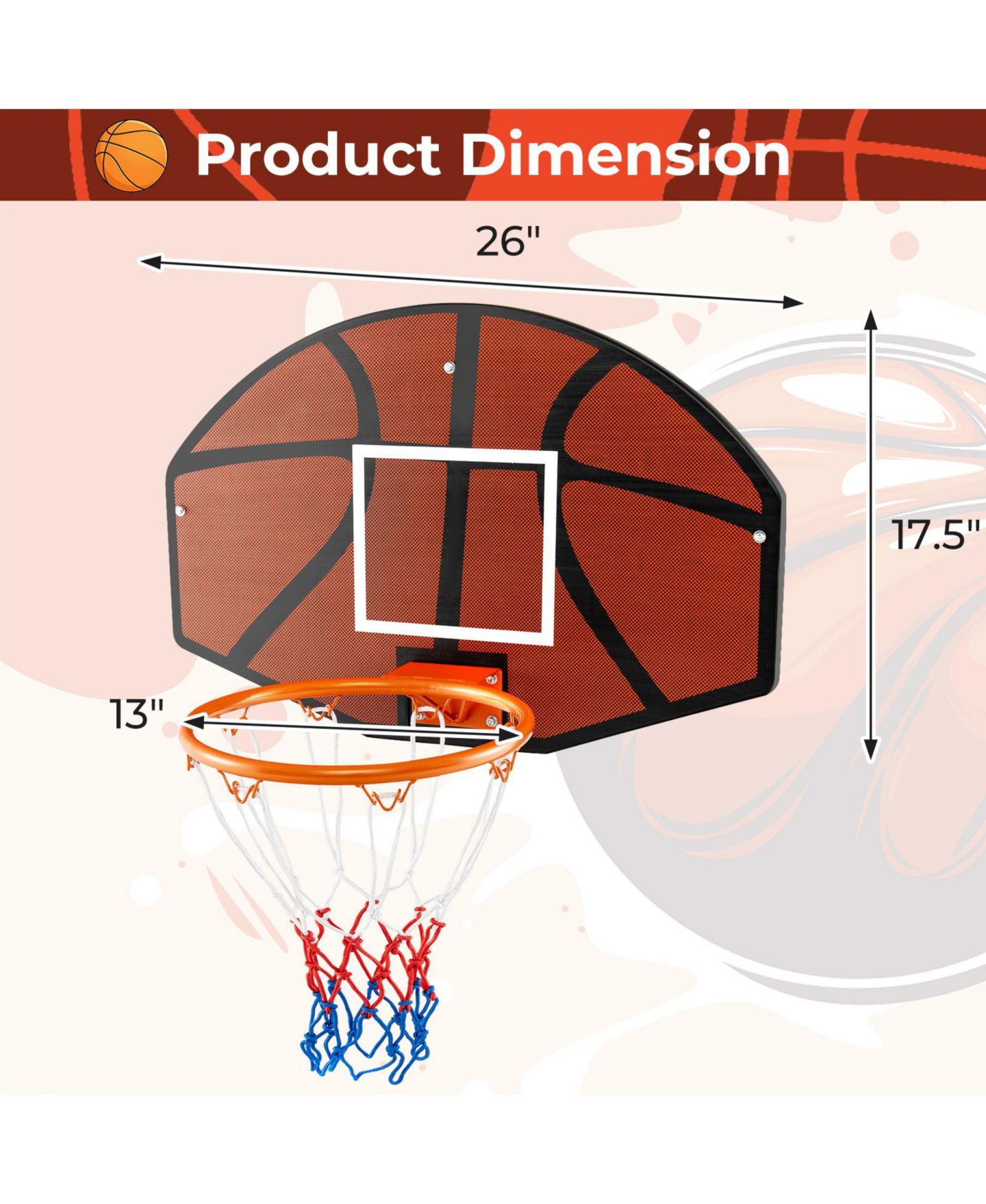 Детские игрушки KUYOTQ Indoor Outdoor Basketball Games with Large Shatter-proof Backboard — фото 2