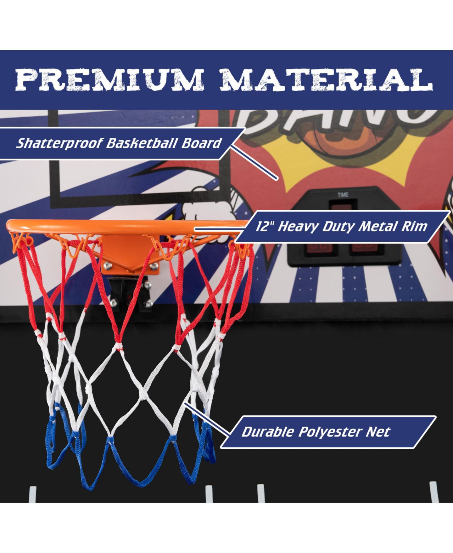 Детская игрушка KUYOTQ Dual Shot Basketball Arcade Game with 8 Game Modes and 4 Balls — фото 6