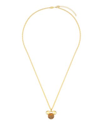 Multi Color Crystal Mickey Mouse Fireball Pendant Necklace