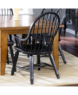 Bow Back Arm Chair - Black