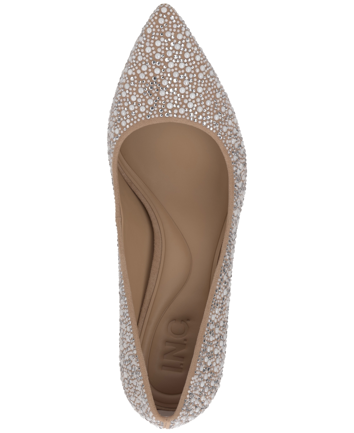 Shop Inc International Concepts Women's Zitah Embellished Pointed Toe Pumps, Created For Macy's In Pearl Bling