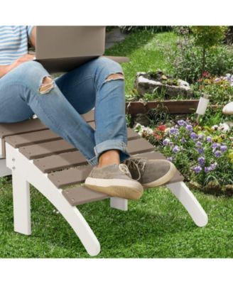 Outdoor Adirondack Ottoman - Weather-Resistant HDPE Patio Footrest for Ultimate Relaxation