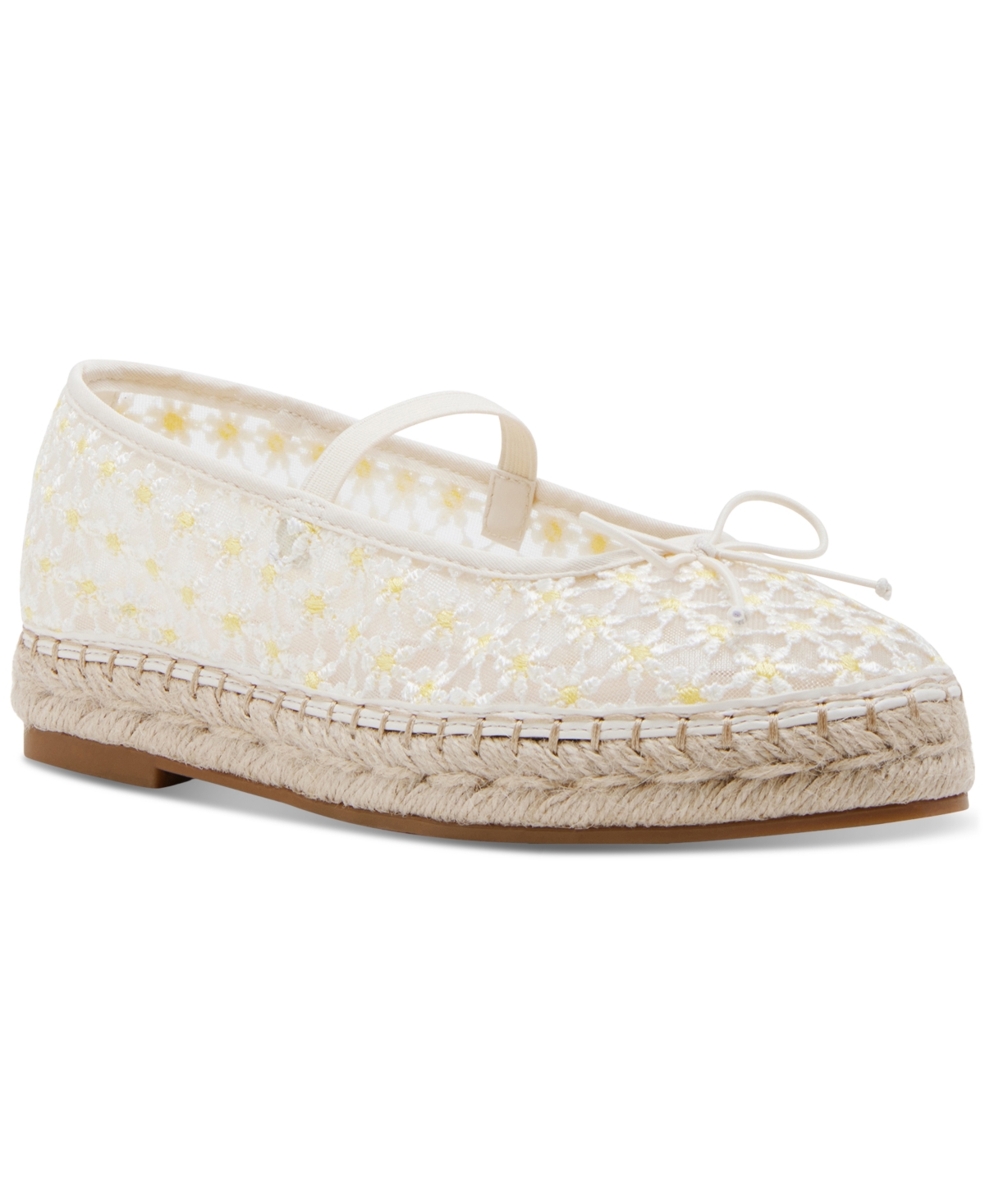 Madden Girl July Mary-jane Platform Espadrille Flats In Daisy Mesh
