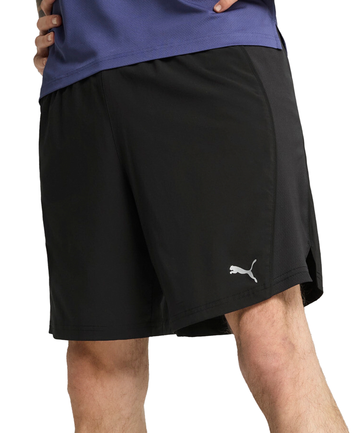 Puma Men's Run Velocity Piped 7" Shorts In  Black