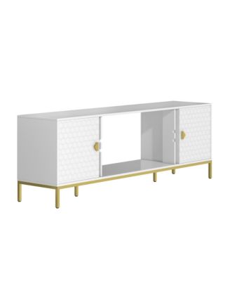 1 Pc MDF TV Stand 70 Inch Storage Cabinets Modern Entertainment Center