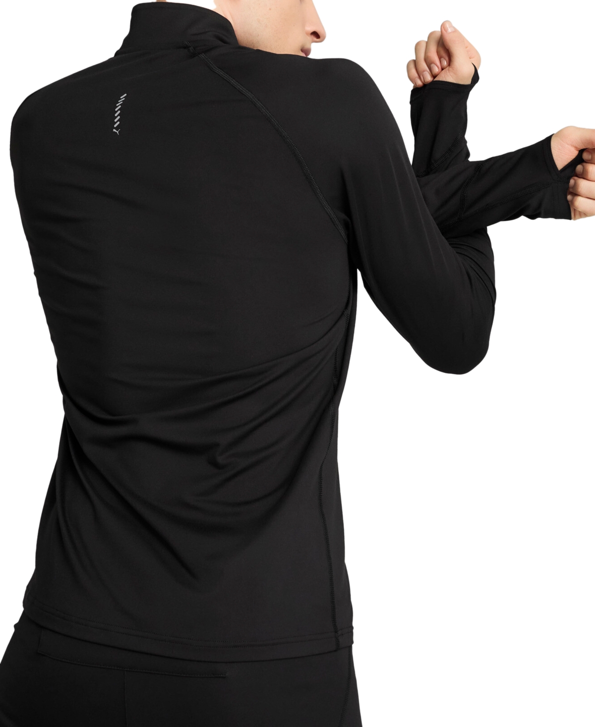Puma Men's Quarter-zip Run Velocity Cloudspun Shirt In  Black
