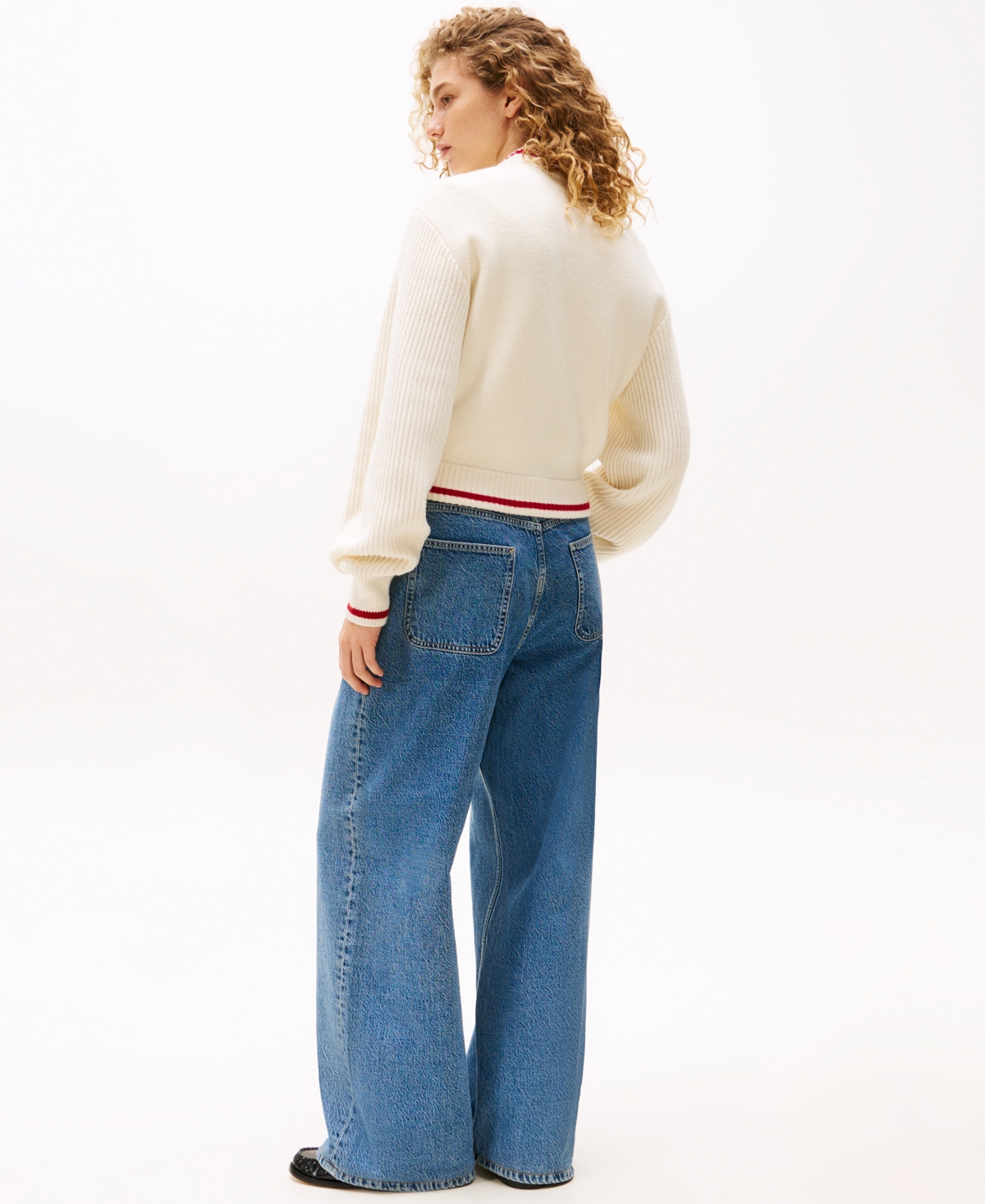 Tommy Hilfiger X Sofia Richie Grainge Women's Knit Zip-front Varsity Sweater In Calico