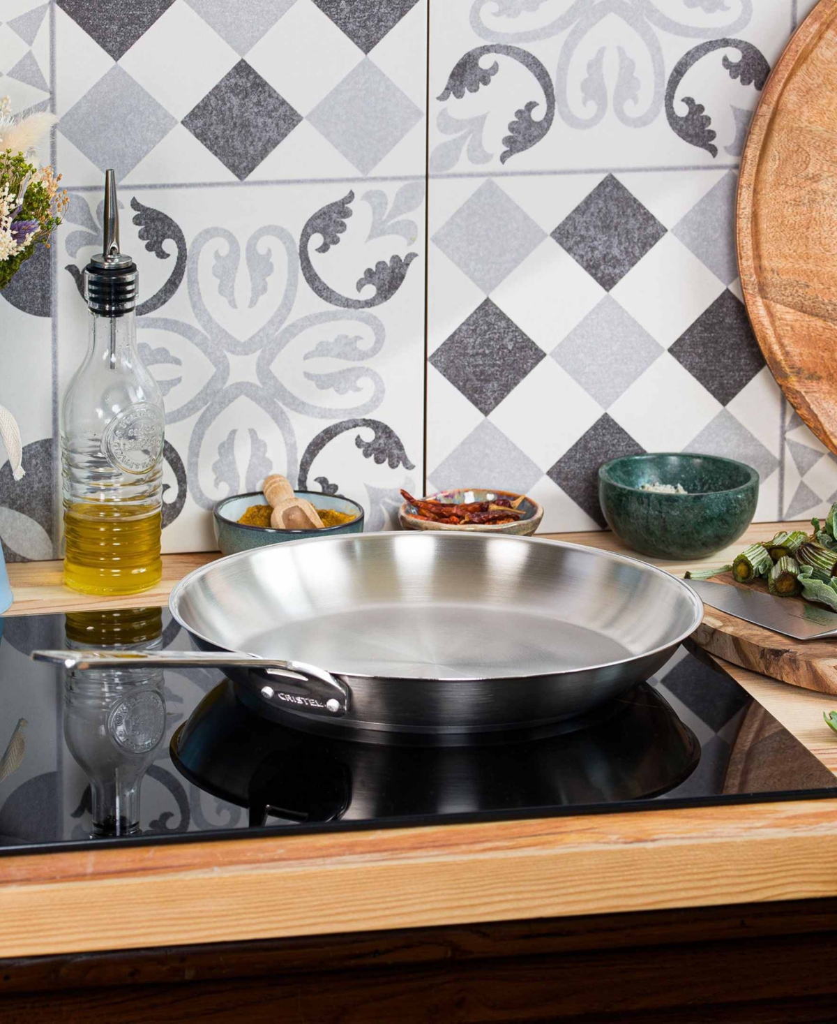 Cristel 2 Pc Stainless Steel Frypan Set In No Color