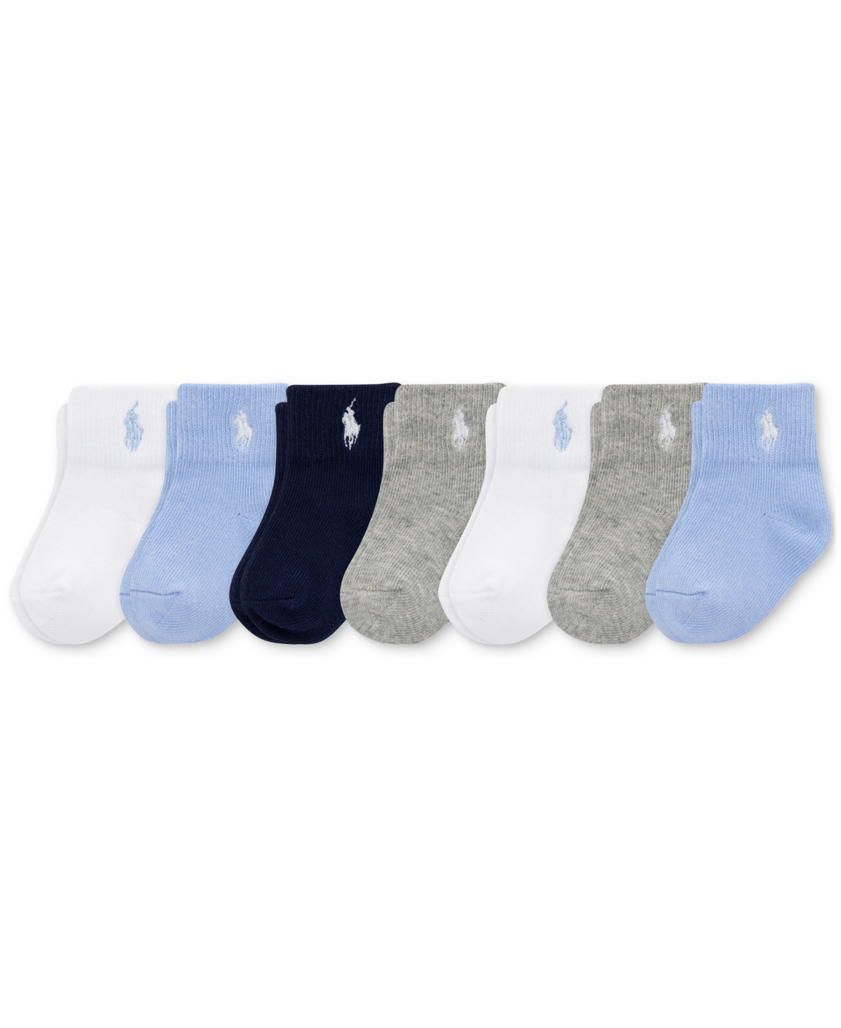 Polo Ralph Lauren Baby Boys Polo Baby Essential Socks, Pack Of 7 In Blue