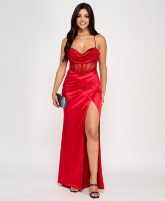 rhinestone gold dress Midnight (Ready To Ship) – AMEKANA Waist Size:36