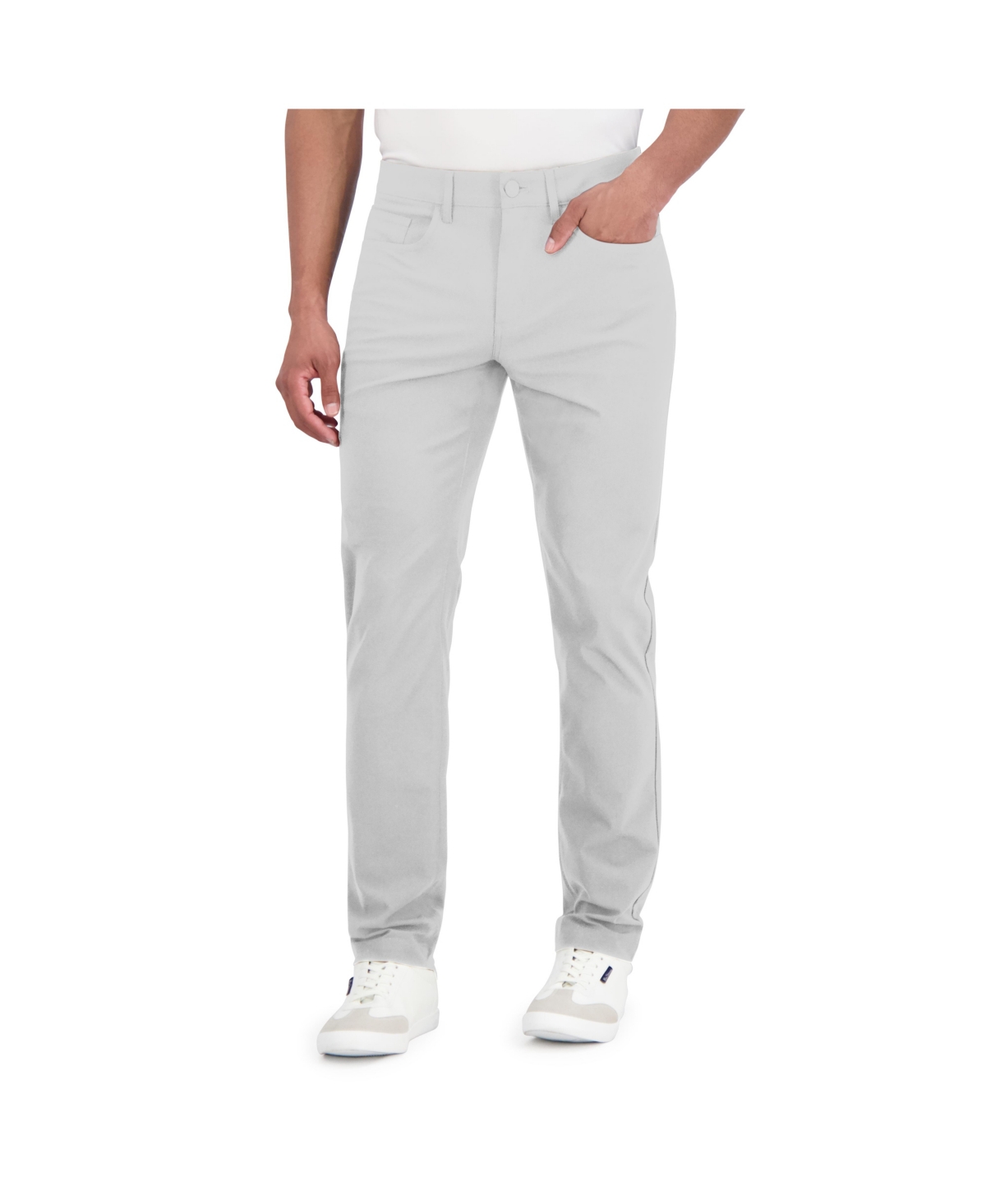 Ben Sherman Solid 4-way-stretch Tech Golf Pants In Light Gray