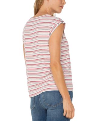 Petite Striped Sleeveless Top