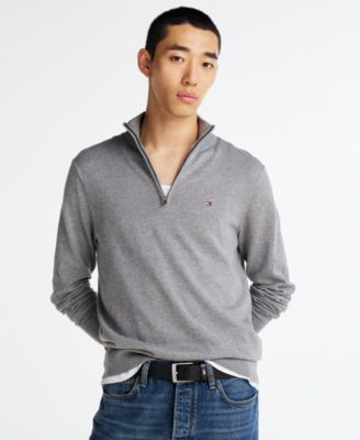 Men's Essential Quarter-Zip Pullover Knit Sweater