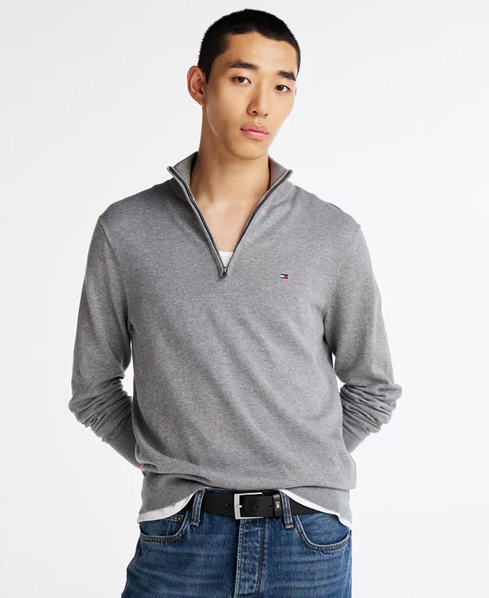 Men's Essential Quarter-Zip Knit Sweater - thumbnail 9