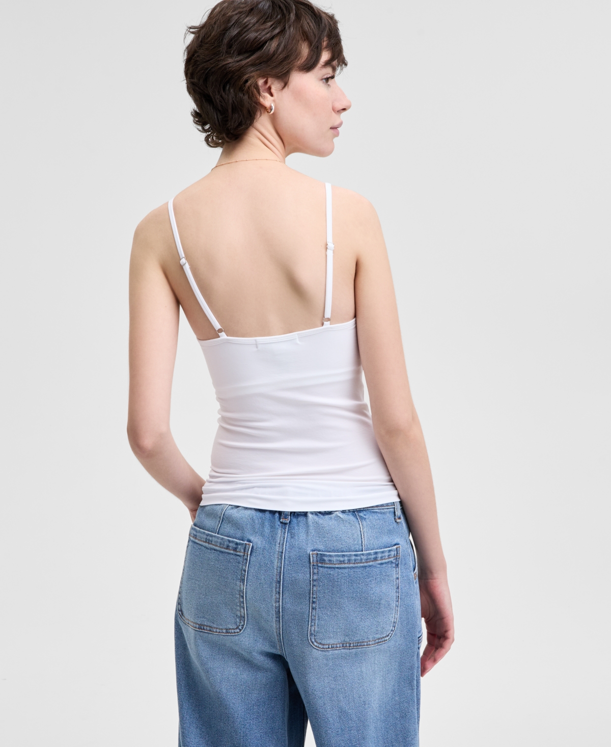 And Now This Women's Solid Seamless Camisole Top, Exclusively At Macy's In White