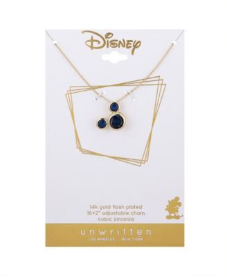 Cubic Zirconia Mickey Mouse Dream Birthstone Pendant Necklace