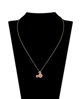 Cubic Zirconia Mickey Mouse Dream Birthstone Pendant Necklace