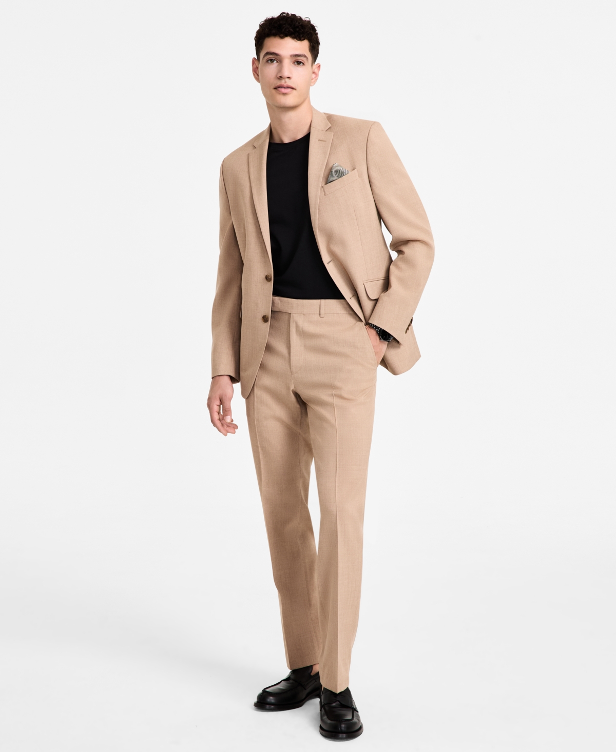 Men's Slim-Fit Suit - Tan