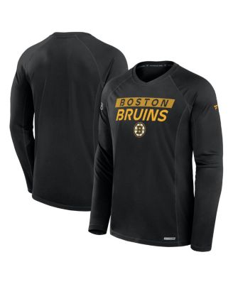 Fanatics - Men's Black Boston Bruins Authentic Pro Rink Tech Long Sleeve T-Shirt