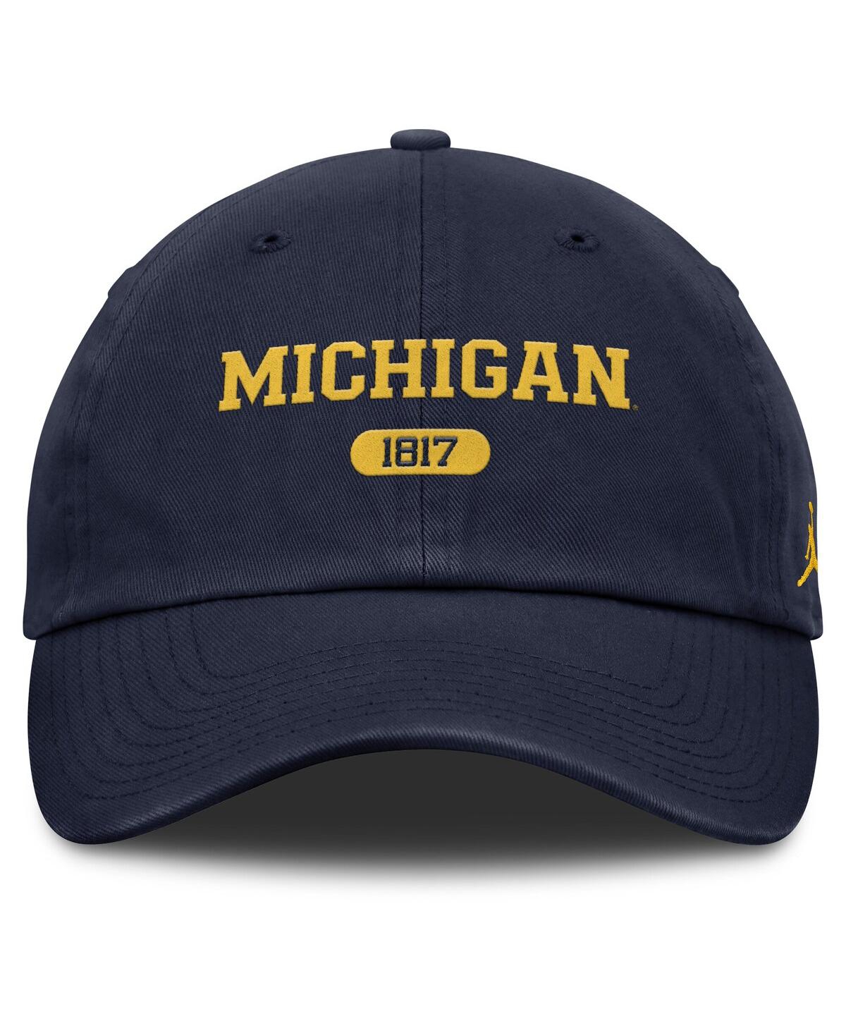 Jordan Men's Navy Michigan Wolverines Club Adjustable Hat In Navy