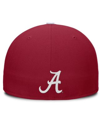 Men's Crimson/White Alabama Crimson Tide Two-Tone Primetime Performance Fitted Hat