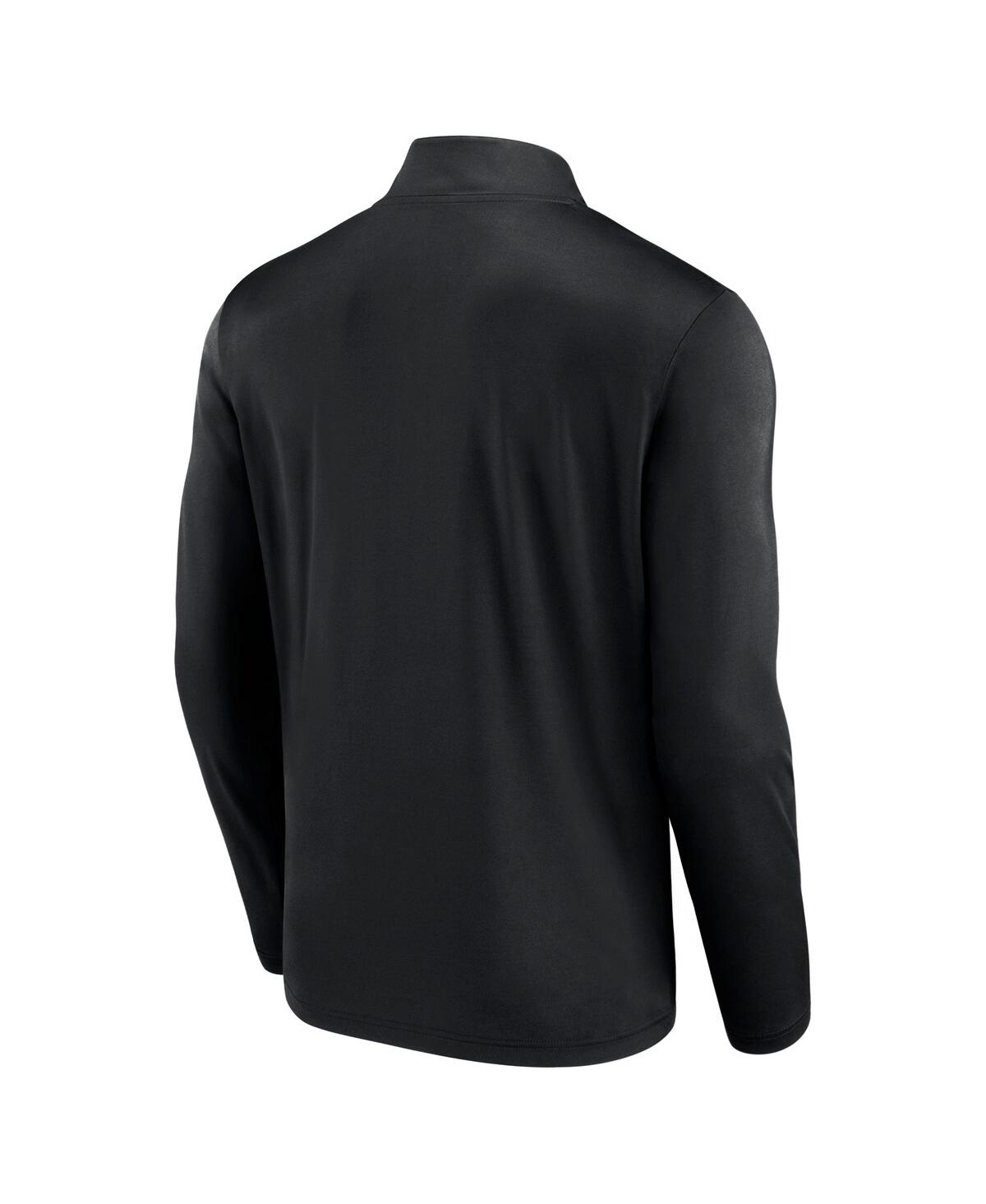 Fanatics Men's Black Las Vegas Raiders Head-to-head Quarter-zip Top In Black