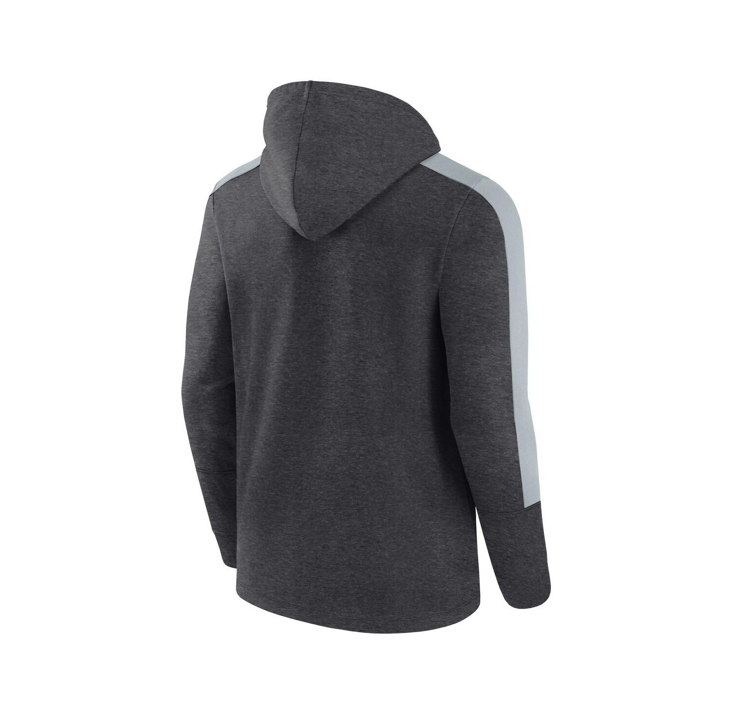 Men's Heather Charcoal Las Vegas Raiders Gains Full-Zip Hoodie