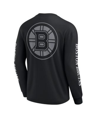 Men's Black Boston Bruins Elements Strive Long Sleeve T-Shirt