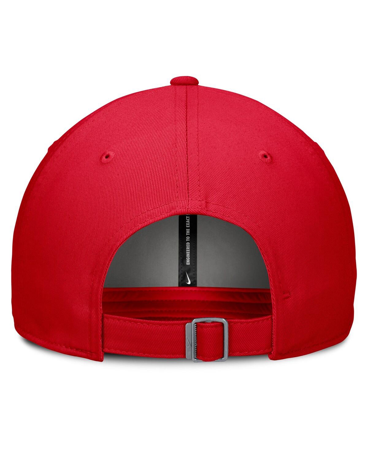 Nike Men's Scarlet Ohio State Buckeyes Campus Club Adjustable Hat In Scarlet