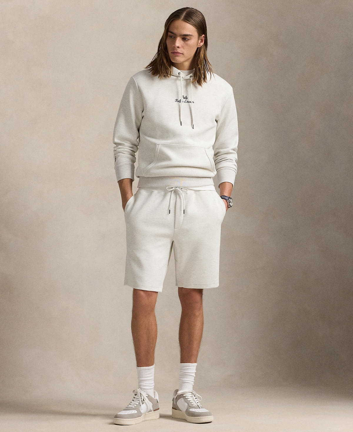 Polo Ralph Lauren Men's Double-knit Shorts In White