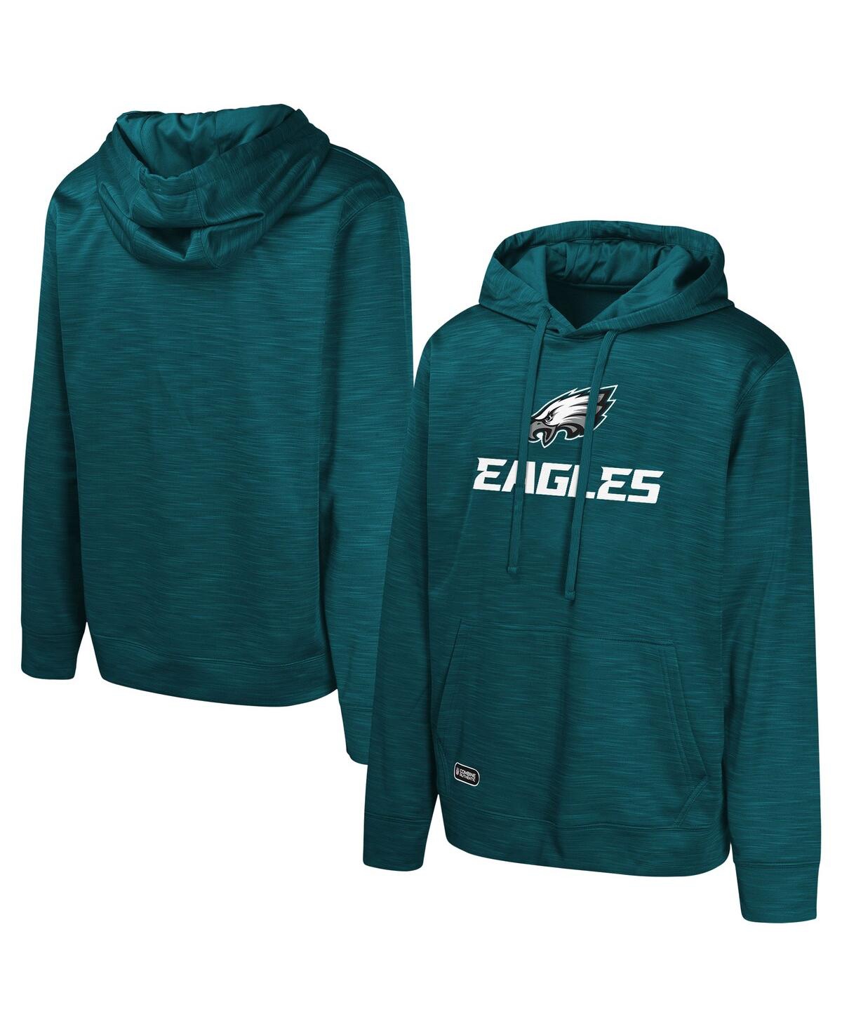 Men's Midnight Green Philadelphia Eagles Streak Fleece Pullover Hoodie - Green