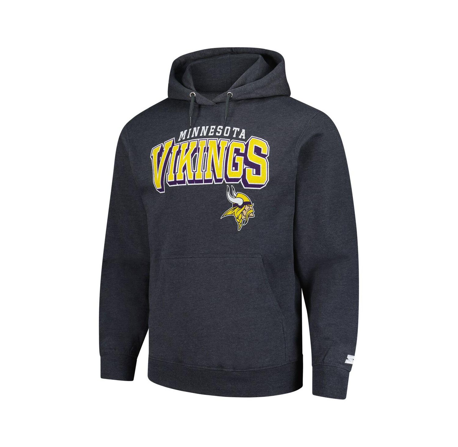 Men's Charcoal Minnesota Vikings Vintage Pullover Hoodie