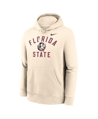 Men's Cream Florida State Seminoles Arch Logo Pullover Hoodie