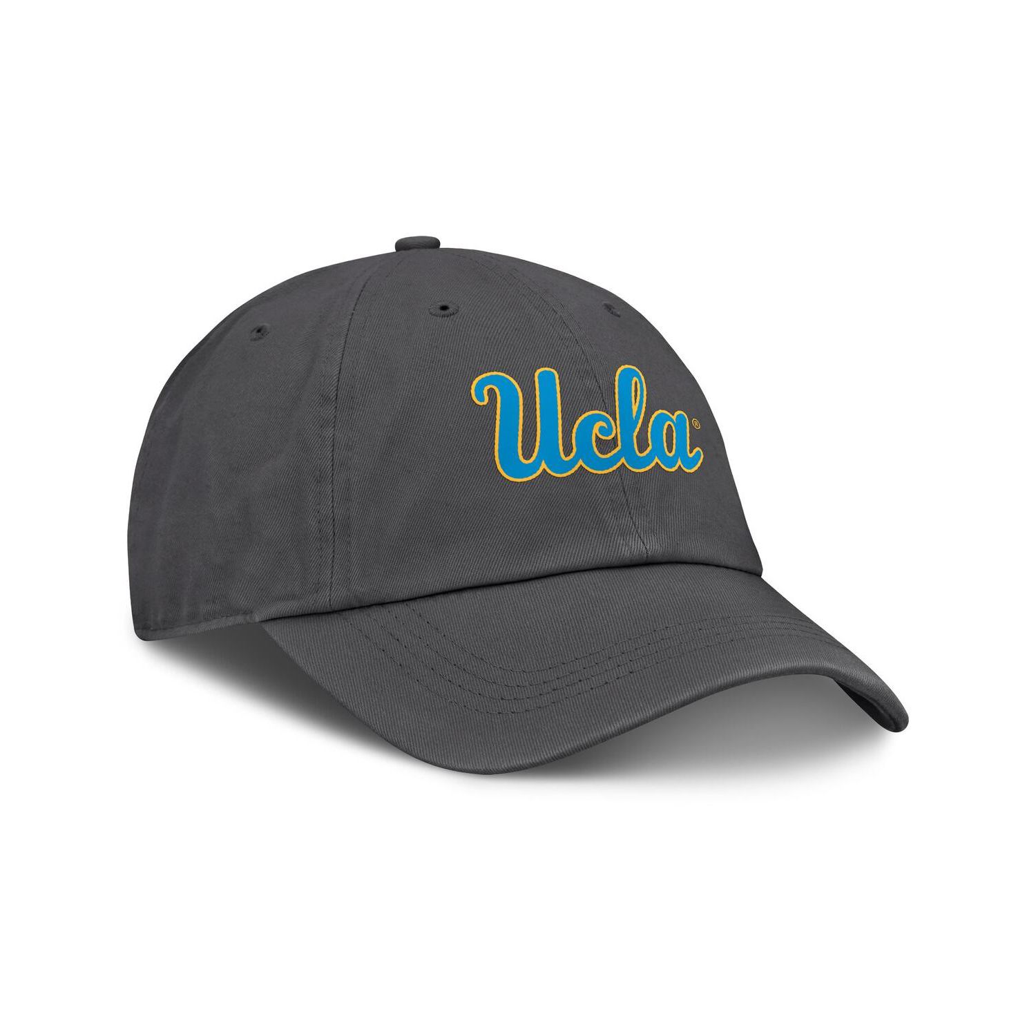 Men's Heather Charcoal UCLA Bruins Team Logo Washed Adjustable Hat