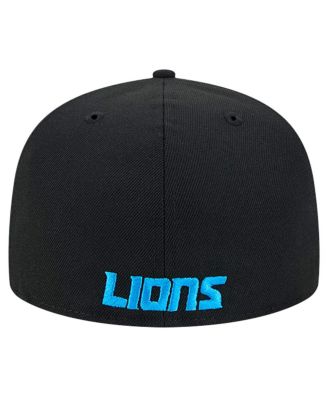 Men's Black Detroit Lions Flawless 59FIFTY Fitted Hat