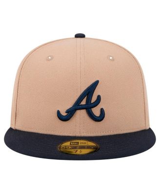 Men's Khaki Atlanta Braves 59FIFTY Fitted Hat
