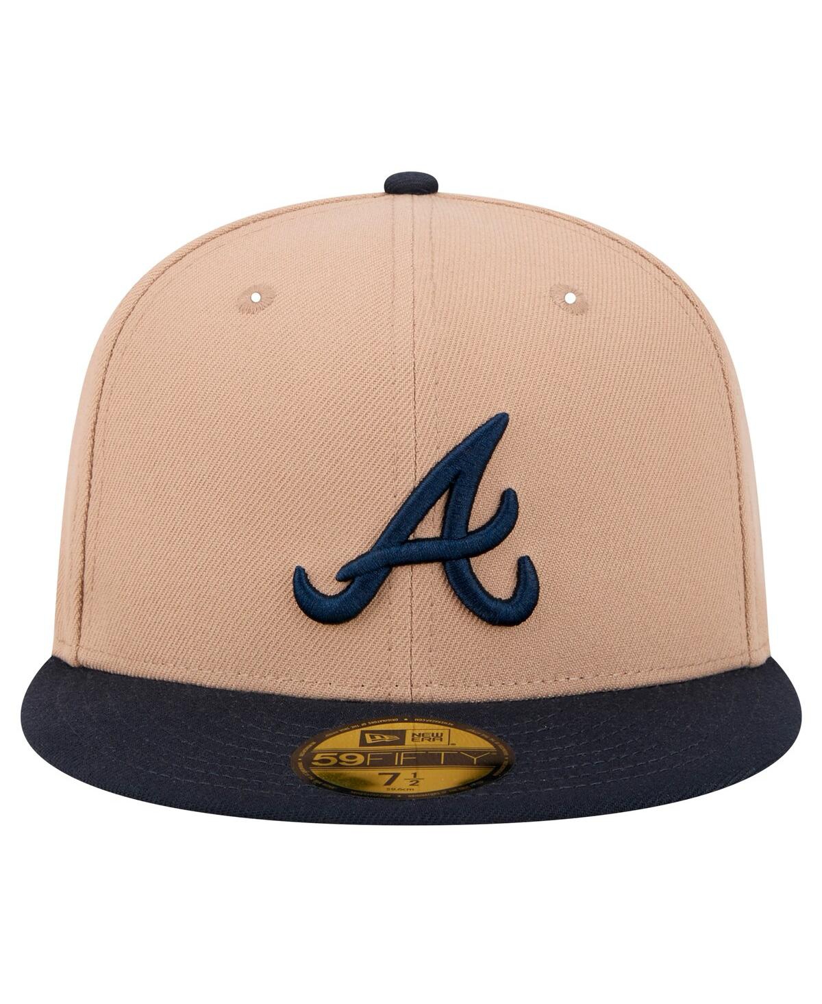 New Era Men's Khaki Atlanta Braves 59FIFTY Fitted Hat