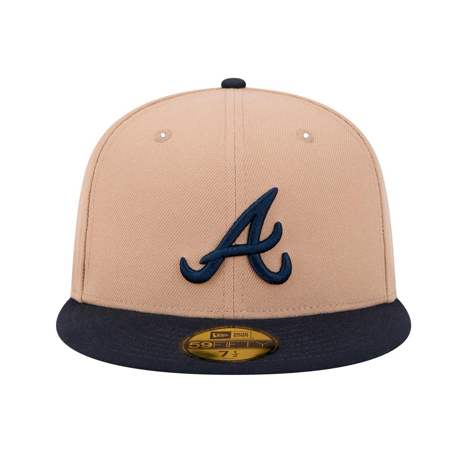Men's Khaki Atlanta Braves 59FIFTY Fitted Hat