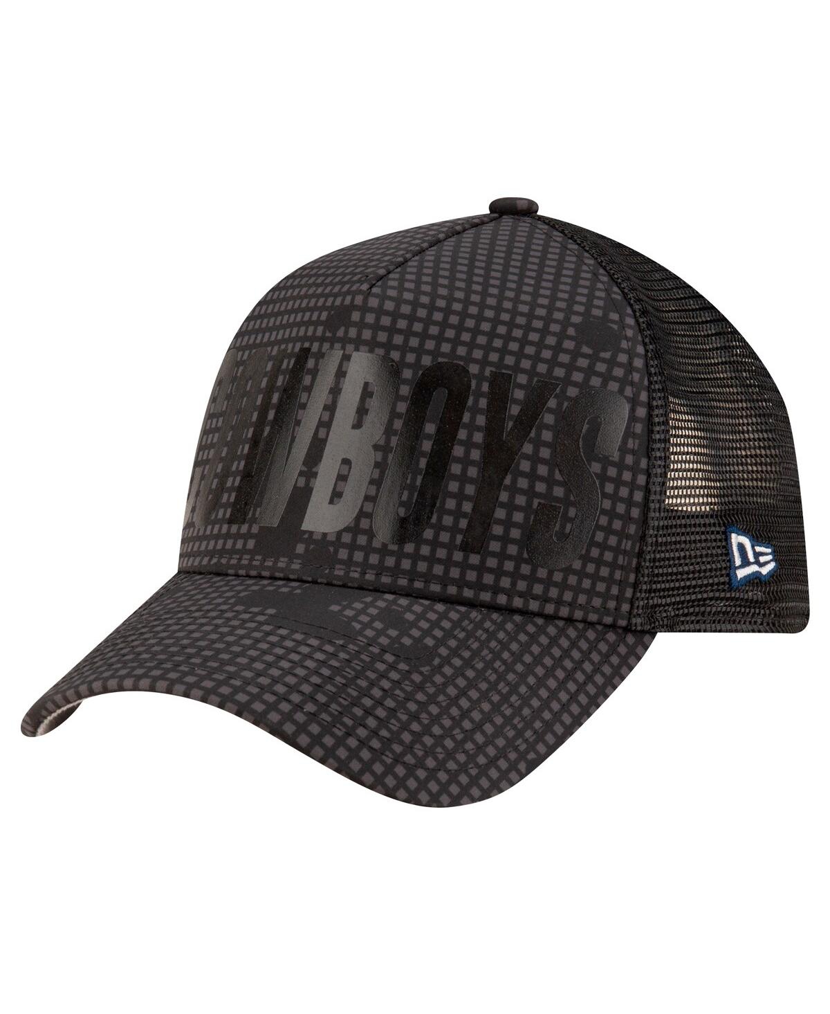 New Era Men's Graphite Dallas Cowboys Midnight Ink Tonal A-frame 9forty Adjustable Hat In Graphite