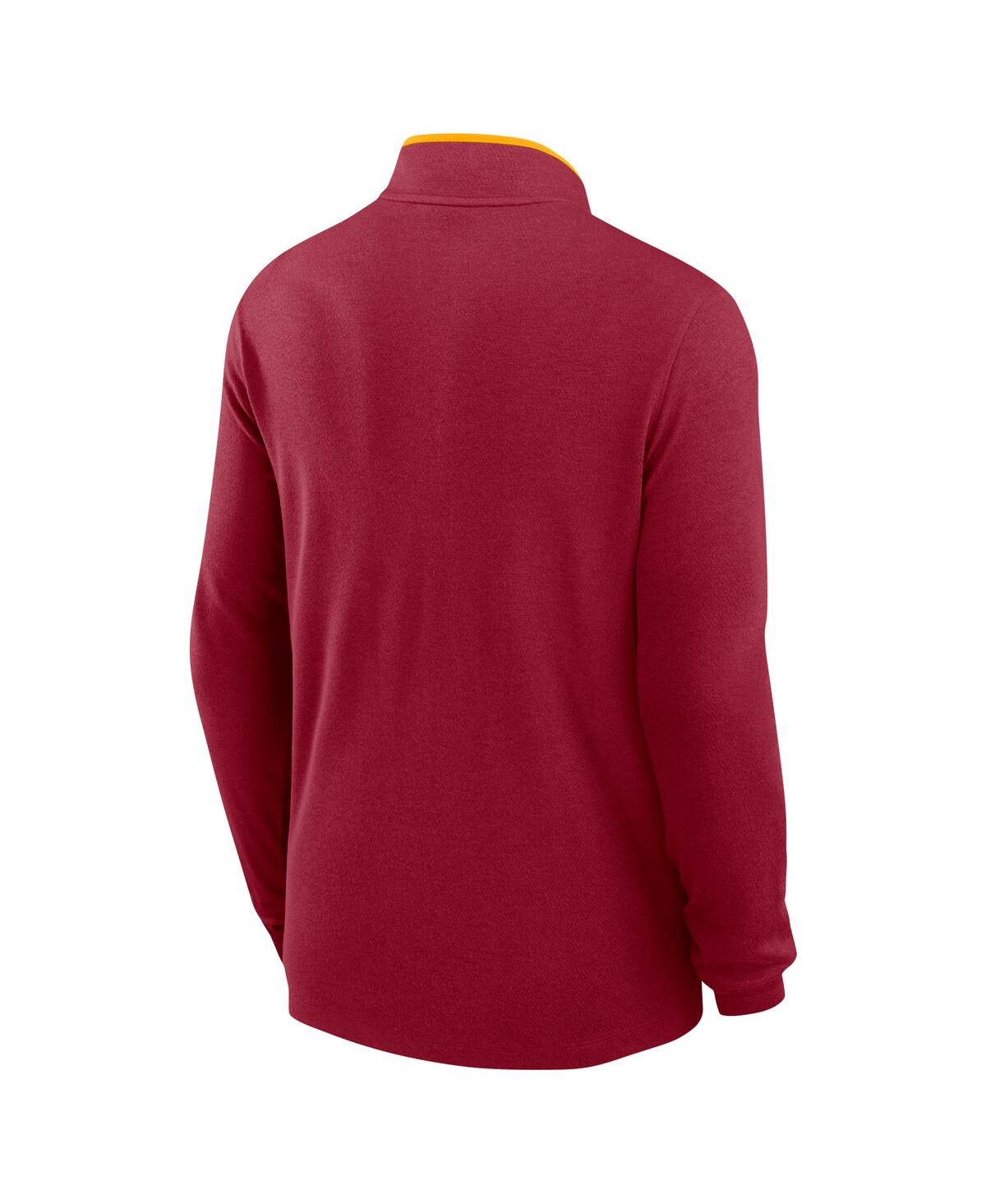 Nike Men's Cardinal Iowa State Cyclones Coaches Courtside Basketball Victory Performance Quarter-zip Top In Cardinal