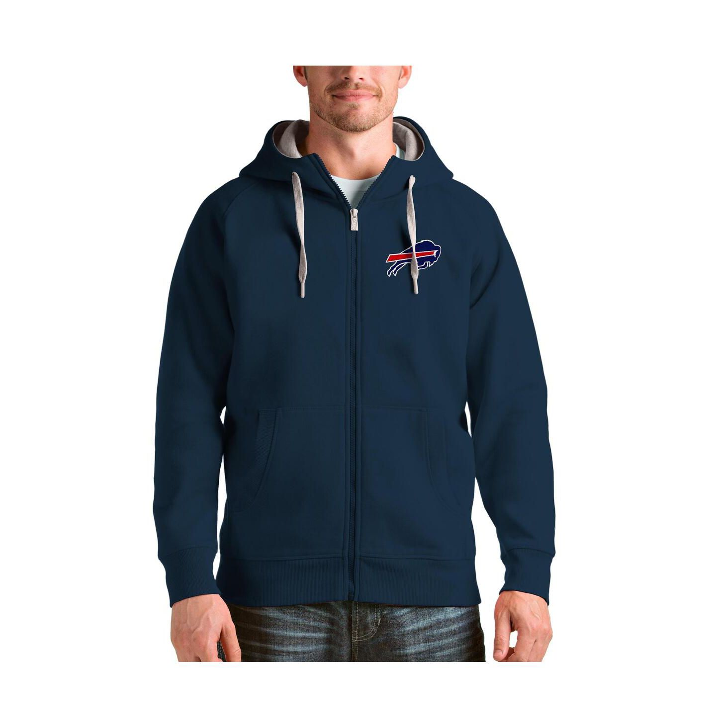 Мужское худи Antigua Navy Buffalo Bills Victory Full-Zip — фото 1