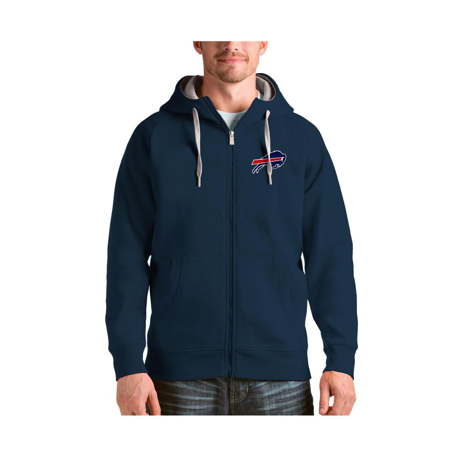 Men's Navy Buffalo Bills Victory Full-Zip Hoodie