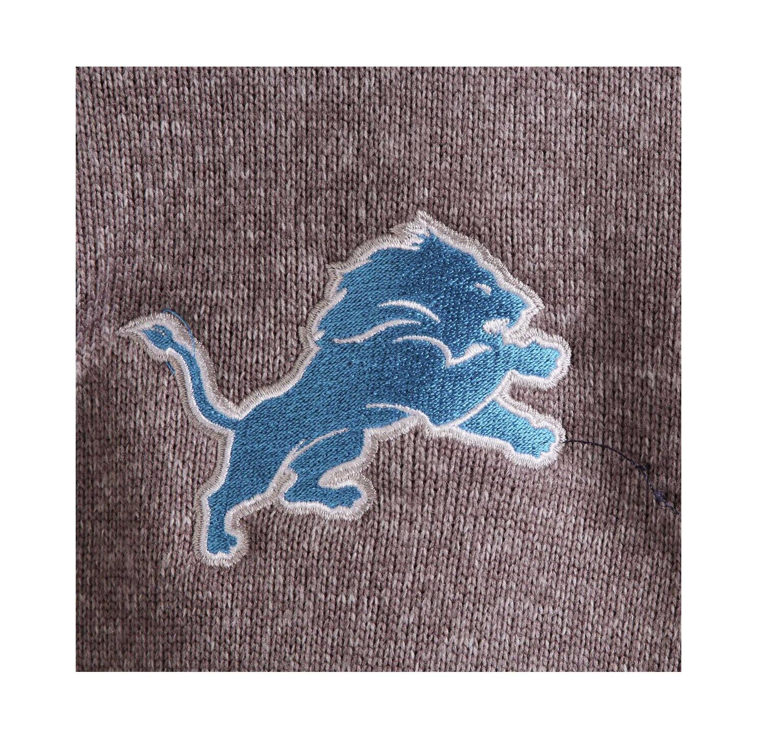 Men's Charcoal Detroit Lions Fortune Quarter-Zip Pullover Jacket