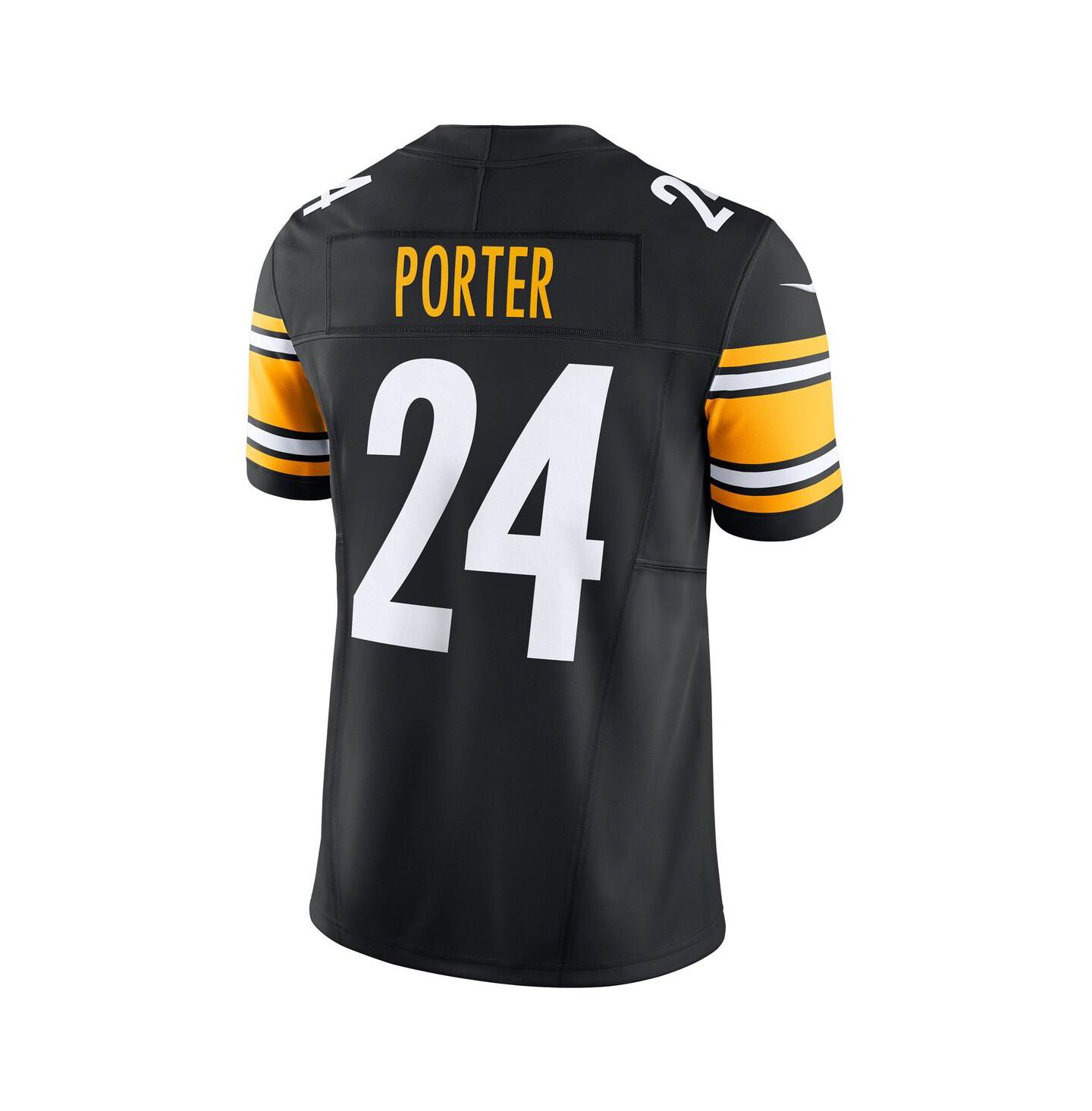 Мужской топ Nike Joey Porter Jr. Black Pittsburgh Steelers Vapor F.U.S.E. Limited Jersey — фото 2